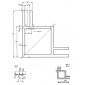 Profil aluminiowy (HJ20V3 czarny anodowany).)
