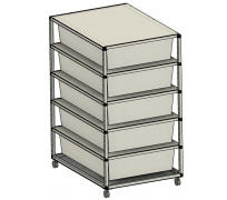 Rack Aluhobby K1 - pięć boksów