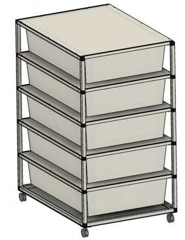  Rack Aluhobby K1 - sześć pięter bez skrzynek