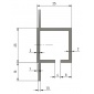 Profil aluminiowy HJ25K2 anod. z rowkiem