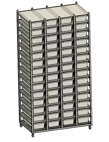 Rack Aluhobby K6 - pięćdziesiąt sześć boksów