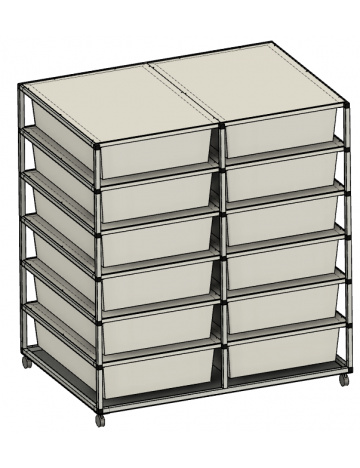  Rack  Aluhobby K1 - dwanaście pudełek