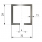 Profil aluminiowy HJ20 z rowkiem
