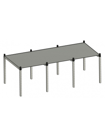 Rack Aluhobby K3 - jedno piętro na trzy boksy