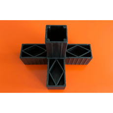 Plastikowe łączniki do profilu 40x40, czarne