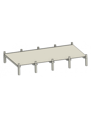 Rack Aluhobby K6 - jedno piętro na cztery boksy