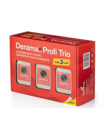 Zestaw 3 sztuk odstraszaczy Deramax-Profi i akcesoria (Deramax® - Profi - Trio)